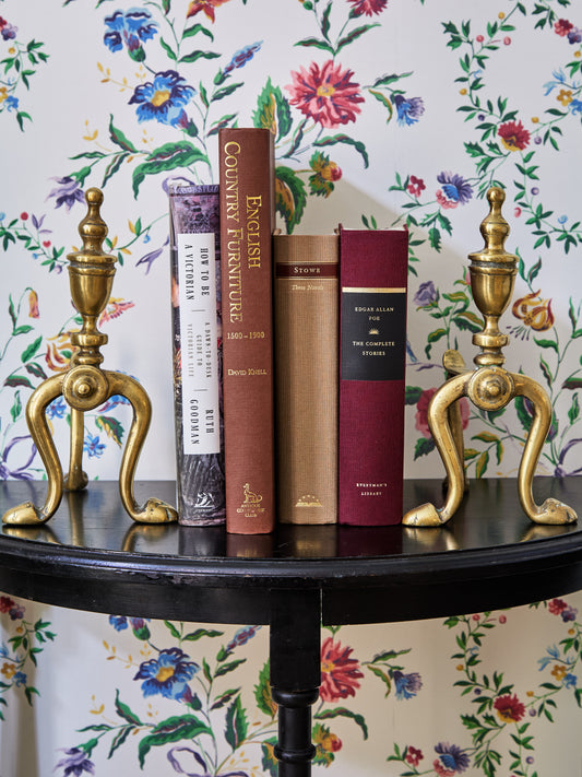 Antique Brass Andirons Bookends