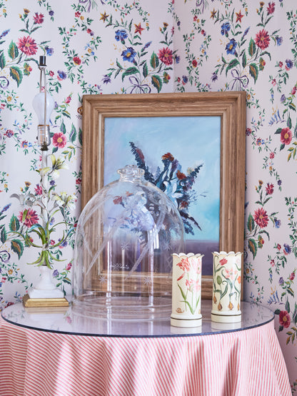 Midcentury Italian Tole and Alabaster Table Lamp