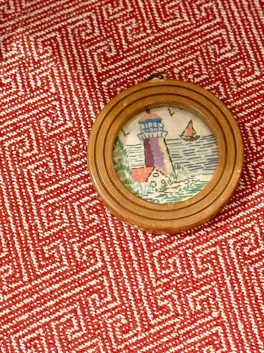 Vintage Miniature Lighthouse Embroidery