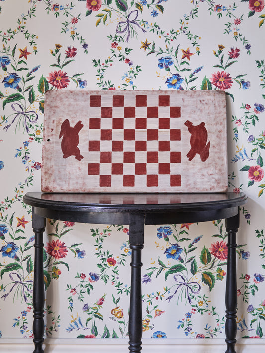 Vintage Rabbit Farmhouse Checkerboard