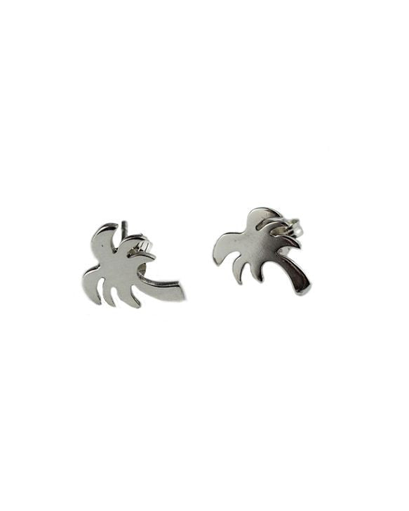 Sterling Silver Palm Tree Studs