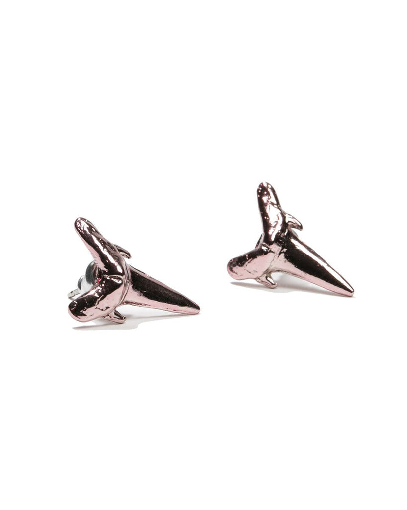 LUV AJ<br>Shark Tooth Post Earrings Light Pink