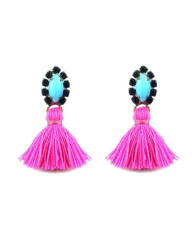 Frieda and Nellie<br>All the Tassel Earring Pink