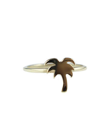 Yellow Gold Palm Tree Ring